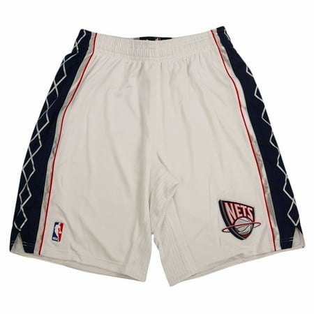 - New Jersey Nets NBA Adidas White Authentic On-Court Climacool Team Game Shorts For Men