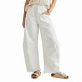 thumbnail image 3 of Women'S Trendy Low Waisted Wide Leg Jeans - Vintage, Mid Rise, Baggy White M, 3 of 9