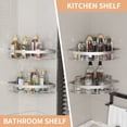 thumbnail image 3 of DKLYHW Adhesive Corner Shower Caddy, No Drilling Bathroom Shower Shelves, Large Capacity Wall Mount Rustproof Premium Organizer, 3 of 7