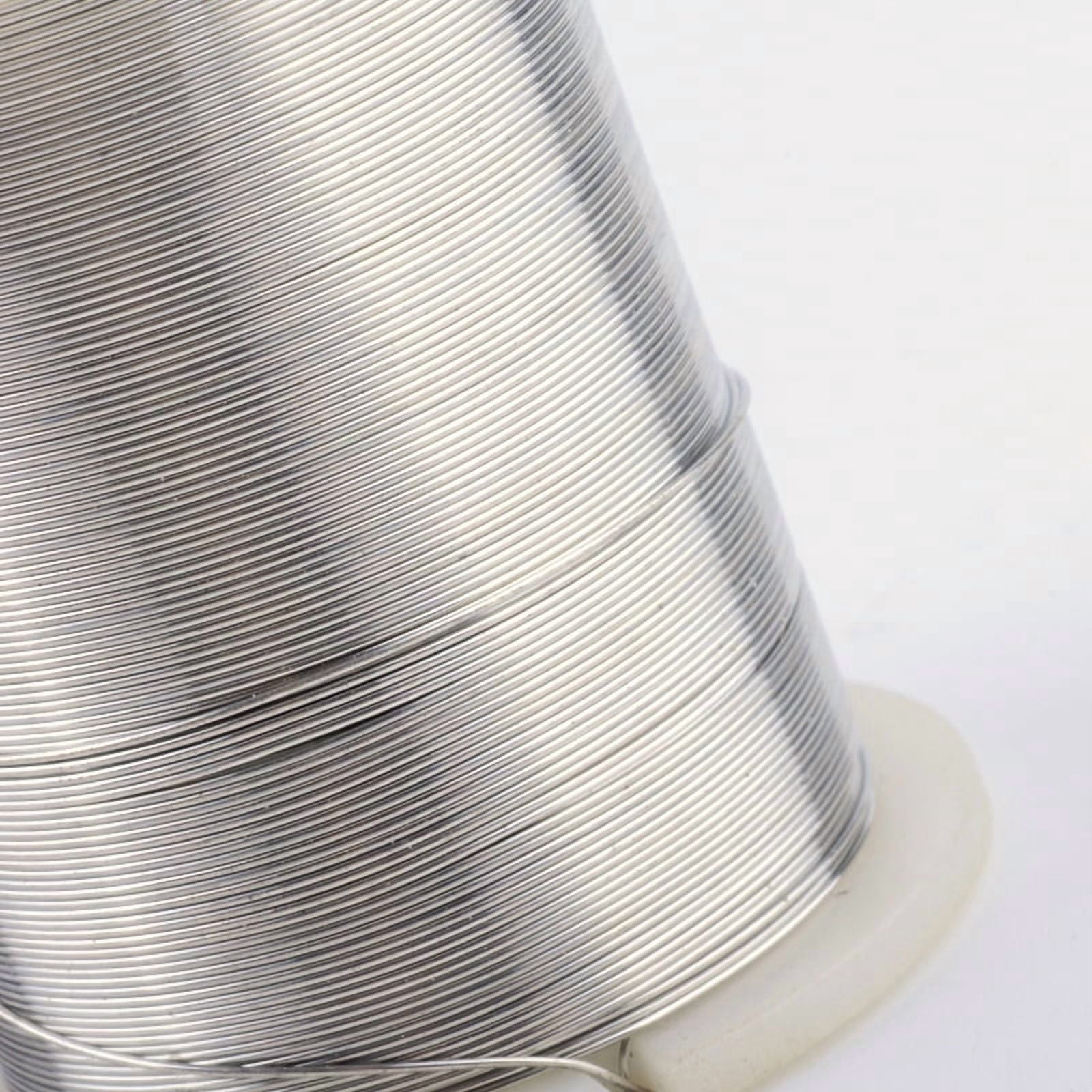 5rolls Round Copper Jewelry Wire Silver 24 Gauge 0.5mm about 59.05 Feet(18m)/roll