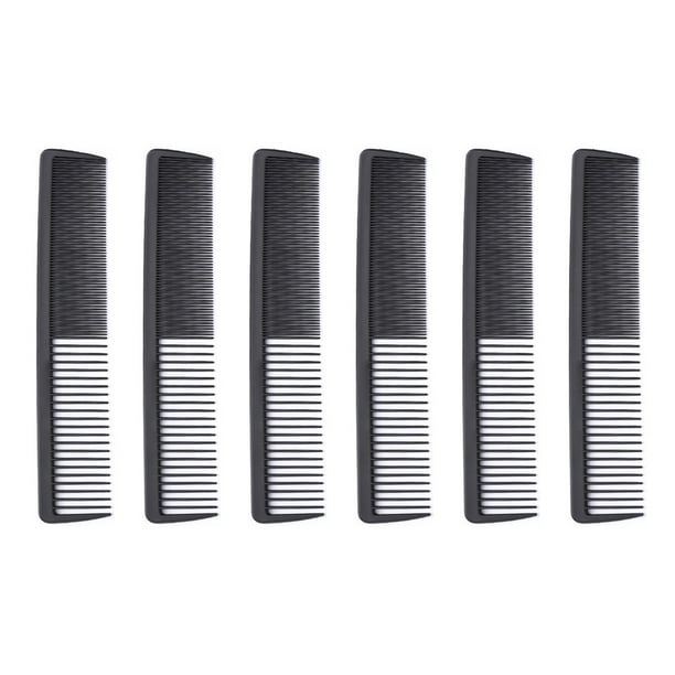 Peine de plástico negro clásico para el cabello, peine de bolsillo para barba y bigote para hombres, a granel para peluquería, cuidado y peinado.