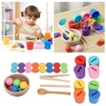 thumbnail image 1 of Wooden Color Sorting Cup Game Toy Early Education Learning Activity for Kids Kindergarten Montessori Classroom 8 Colors Classification, 1 of 3