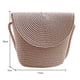 thumbnail image 5 of Bolso cruzado de verano para mujer, Bolso de paja de playa tejido hecho a mano para el trabajo (rosa claro), 5 of 8
