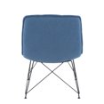thumbnail image 4 of Quad Contemporary Accent Chair in Black and Blue Fabric by LumiSource, 4 of 8
