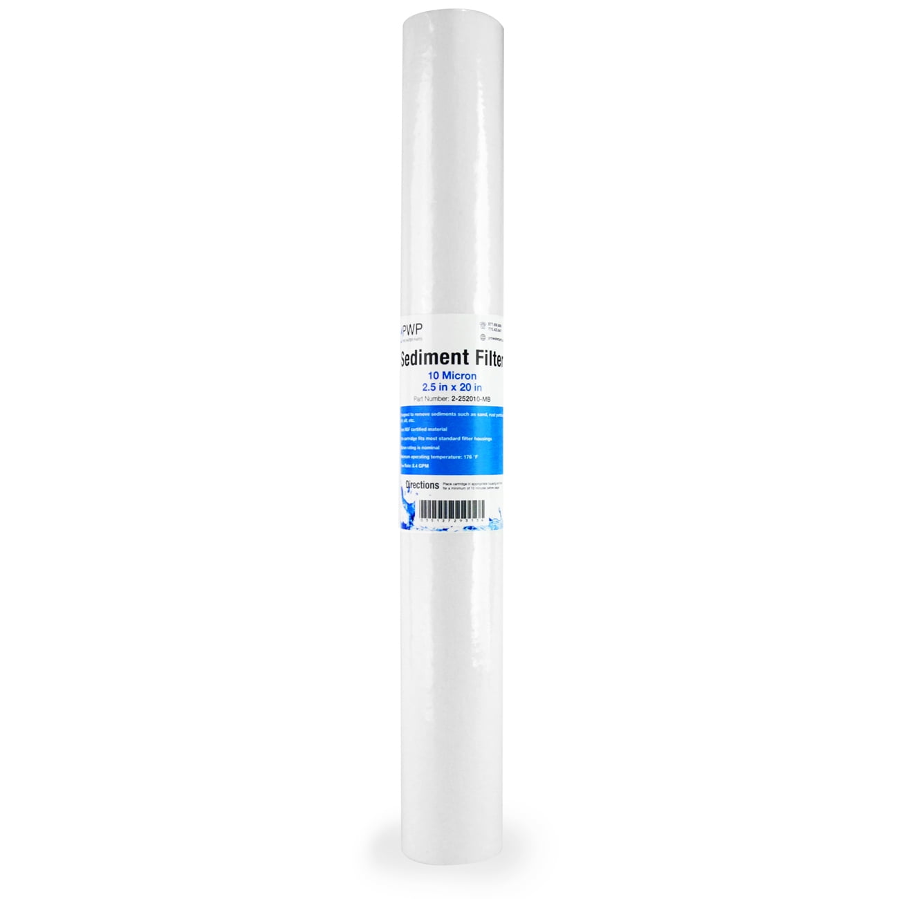 Sediment Melt Blown Water Filter 2.5x20" Standard 20 Micron 25 Pack
