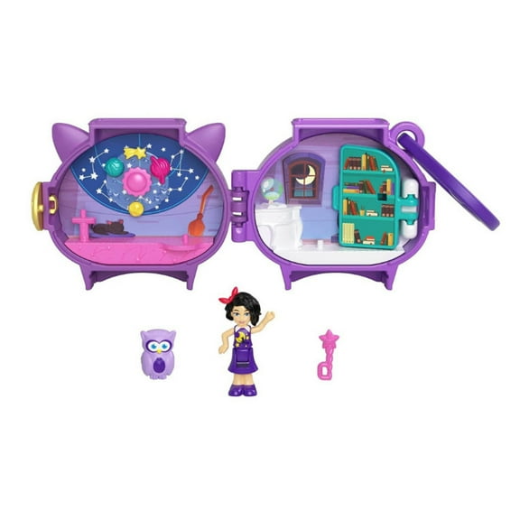 Polly Pocket Pet Connects Stackable Owl Compact Playset