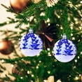 thumbnail image 3 of 6 Pcs Christmas Tree Decorations,Flocked Plastic Christmas Balls,Shaped Hanging Ornament for Thanksgiving Wedding Party Home Decor,Blue, 3 of 5