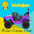 thumbnail image 2 of Coche eléctrico Ride On Truck Kidzone de 12 V con batería de 4 ruedas, color morado, 2 of 6
