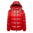 thumbnail image 1 of Mens Hooded Shiny Down Jacket Winter Coats, 1 of 3
