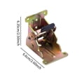 thumbnail image 7 of deevoka Folding Bracket 0-90 Degree Self Locking Hinge for Desk Table Legs Furniture Gold Double Brake, 7 of 7
