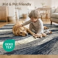 thumbnail image 4 of ODIKA 3'x5' Washable Throw Rug Stain Resistant, Low Profile, Non-Slip Modern Wavy Design With Brushstroke Motif And Marbled Accents Abstract Flowing for Entryway, Kitchen, Mudroom, 4 of 7