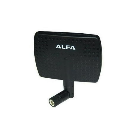 Alfa 2.4HGz WiFi Antenna - 7dBi RP-SMA Panel Screw-On Swivel for Netwrok Adaptors - Also Works for 3DR Solo Drone, DJI Phantom 3 Drone, Yuneec Typhoon H ST16 Controller, adds Range