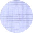 thumbnail image 1 of Ahgly Company Machine Washable Indoor Round Solid Blue Modern Area Rugs, 6' Round, 1 of 4
