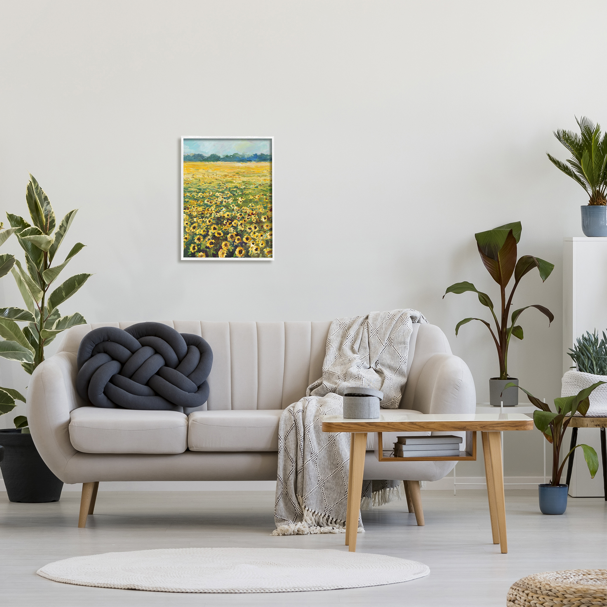 Stupell Industries Country Sunflower Field Yellow Floral Meadow Landscape, 16 x 20, Design by Allayn Stevens