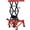 Red, variant on Hydraulic Motorcycle Scissor Jack Lift Foot Step Wheels 300 lbs for Small Dirt Bikes Red