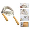 thumbnail image 2 of Eigraketly Cuerda de saltar deportiva de 5/7/10m, cuerda de saltar de cáñamo de algodón, mango de madera, cuerda de saltar duradera, cuerda de Fitness Accesorios para máquinas de ejercicios blanco 5m, 2 of 6