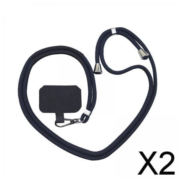 BELOVING 2xlanière de Cou Détachable et Réglable pour Téléphone Portable Gris Foncé 2 Pcs