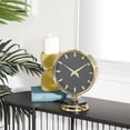 thumbnail image 2 of DecMode 11" Gold Stainless Steel Metal Clock with Black Face, 2 of 12