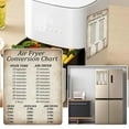 thumbnail image 2 of Fryer Conversion Chart Sticker, 8 x 6 inch Fryer Cooking Times Chart Sticker, Self-adhesive Cooking Time Temp Oven Sticker,Kitchen Unit Conversion Chart, Fryer Accessories, 2 of 9