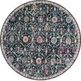 thumbnail image 6 of Moynesa 6'Round Moroccan Trellis Washable Rug - Round Rug 6ft Soft Non-Slip Circle Area Rugs for Bedroom Non-Shedding Distressed Throw Carpet for Living Room Bathroom Nursery Kitchen Black, 6 of 6