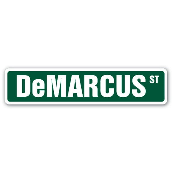 DeMARCUS Street Sign Childrens Name Room Sign | Indoor/Outdoor | 24" Wide