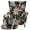 Flowers Pattern, variant on HELLHERO Spandex 2 Piece Armchair Slipcover for Indoor, Elastic Bottom Stretch Wingback Chair Slipcover, Palm Leaf Print