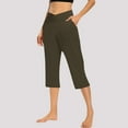 thumbnail image 2 of High Waist Yoga Leggings for Women Lightweight Cropped Lounge Pants Comfortable Casual Wear, 2 of 7