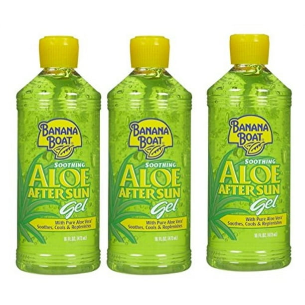 Banana Boat Aloe Aftersun Gel Soothes Dry Sunburned Skin Size 16 Oz Pack Of 3 Walmart Com Walmart Com