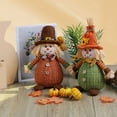 thumbnail image 4 of Todaioua Fall Thanksgiving Scarecrow Decor Happy Fall Miniature Tree Topper Thanksgiving Day Harvest Party Halloween Scarecrows with Hat Dolls Decors for Autumn, 4 of 7