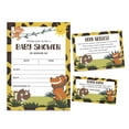 thumbnail image 1 of Inkdotpot Set Of 30Jungle Animals Baby Shower Invitations-Diaper Raffle Tickets And Baby Shower Book Request Cards Gender Neutral Invites Its A Boy Its A Girl, 1 of 8