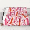 thumbnail image 5 of YFYANG Lightweight Warm Flannel Blanket, Cute Love Doodles Throw Blanket for Bed, Sofa, Travel, Camping, 80"x60", 5 of 7