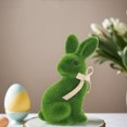 thumbnail image 7 of Resin Flocked Bunny Figurines with Green Moss, 2025 Easter Decorations Decorative for Home, Spring Tabletop Centerpiece, Outdoor Garden Rabbit Statues, 7 of 7