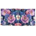thumbnail image 7 of Yayeee Kitchen Curtains Tier Set of 2 Light Filtering 57"x24" Over Sink Window Panels, Colorful Art Flowers, 7 of 7