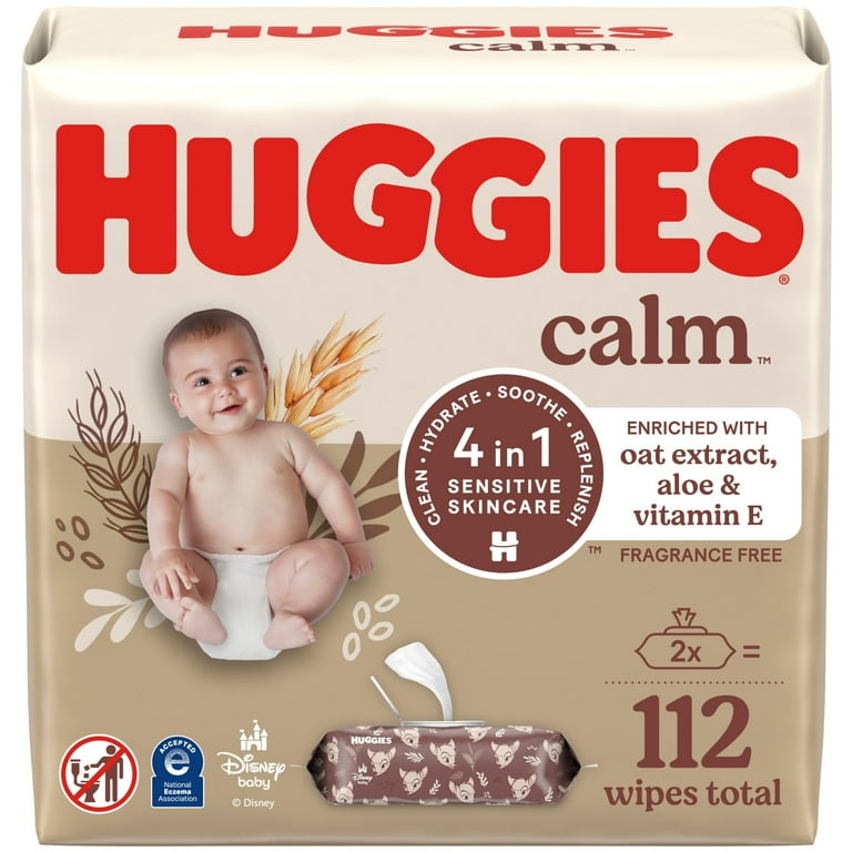 Huggies Calm Baby Wipes, Unscented, Pack, 112 Total Ct (Select