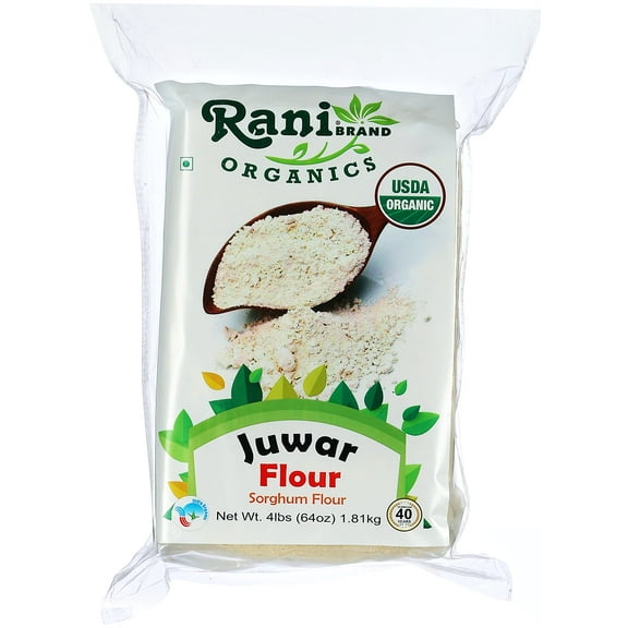 Rani Organic Juwar (Sorghum) Flour 64oz (4lbs) 1.81kg Bulk ~ All Natural | Vegan | Gluten Friendly | NON-GMO | Indian Origin | USDA Certified Organic