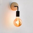 thumbnail image 3 of 2X Lámpara de Pared de Madera Aplique Vintage Lámparas de Pared Accesorio E27 Lámpara Retro de Cabecera Decoración Industrial Comedor Dormitorio Luz, 3 of 6