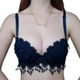 thumbnail image 2 of Sexy lace Bra Half Cup Push Up UnderwearThin Cotton Women Bras Convertible Straps Wirefree Seamless Bra, 2 of 4