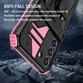 thumbnail image 2 of For Samsung S21 FE Case with Belt Clip Holster, Heavy Duty Military Grade Drop Protective, 360° Rotating Kickstand Shockproof TPU Shell Durable Rugged Cover For Samsung Galaxy S21 FE, Pink, 2 of 15