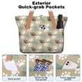 thumbnail image 2 of Tote Bag for Women - Paw Prints Shoulder Bag - Large Utility Work Duffle Bag with Zipper Handbag for Travel, Work, Sprots, 2 of 5