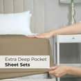 thumbnail image 7 of CGK Linens 6-Piece Extra Deep Pocket Sheet Set With Extra Matching Pillowcases - King Size Bed Sheets Fits 18"-24" Mattresses, Beige, 7 of 7