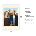 thumbnail image 2 of American Gothic - From an Original Color Painting by Grant Wood c.1930 - Master Art Print (Unframed) 13in x 19in, 2 of 4