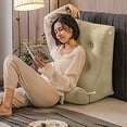 thumbnail image 4 of Triangular Bed Wedge Pillow with Adjustable Neck Support - Ergonomic Headboard Backrest for Reading, Watching TV & Gaming - for Beds, Sofas & Floor Lounging 23.6"x21.6"x10.2", 4 of 5