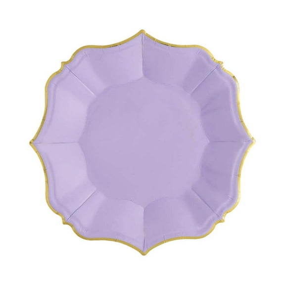 Lilac Dessert Plates | Unique Porcelain Inspired Party Paper Plate