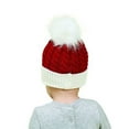 thumbnail image 6 of HESHENG Toddler Baby Boy Girls Christmas Beanie Cap Color Block Winter Warm Cable Knit Hat, Red, 6 of 11