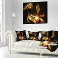 thumbnail image 2 of Designart Abstract Gold Fractal Background - Contemporary Abstract Throw Pillow - 18x18, 2 of 4