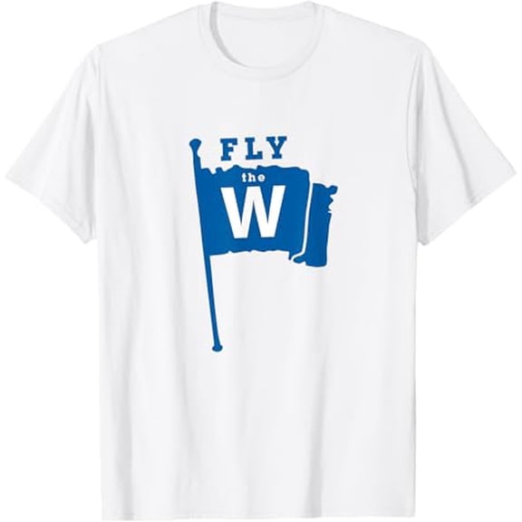 Sam Soft Fly The W Chicago Baseball Winning Flag T-Shirt Full Size S-5Xl