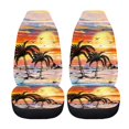 thumbnail image 5 of POLERO Sunset Palm Print Front Seat Cover for Men, 2pc Vehicle Seat Covers Anti-Slip Washable Car Seat Covers, 5 of 9