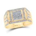 thumbnail image 4 of 10kt Yellow Gold 3/8 Cttw Diamond Mens Ring, Men Size: 8-12, 4 of 4