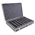 thumbnail image 4 of Fiocias Microphone Carry Case Handheld Aluminum Alloy Organizer with Sponge Compartment Protective Box And Portable Handle Buckle Suitable for Broadcasting Ro Black, 4 of 8