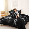thumbnail image 4 of Homewish Wild Lightning Full Size Comforter Sets,Contemporary Aesthetic Bedding Comforter Set,Gray,Black Reversible,3 Pieces,1 Comforter and 2 Pillowcases, 4 of 7